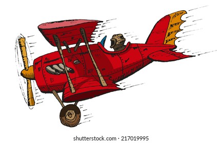 biplane cartoon