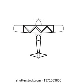 biplane icon. Element of Transport view from above for mobile concept and web apps icon. Outline, thin line icon for website design and development, app development
