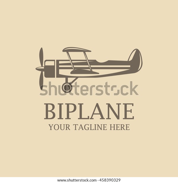 Biplane Logo Stock Vector (Royalty Free) 458390329 | Shutterstock