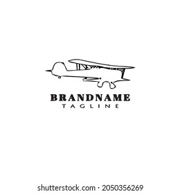 biplane logo simple icon design template black modern isolated vector illustration