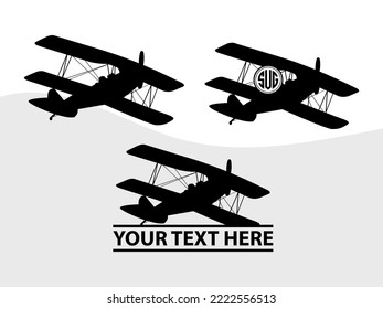 SVG-Printable Vektorgrafik von Biplane