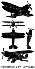 Biplane Vector 01