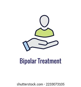 Trastorno bipolar o depresión Juego de iconos de BP que muestra los símbolos de salud mental