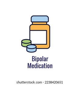 Trastorno bipolar o depresión Juego de iconos de BP que muestra los símbolos de salud mental