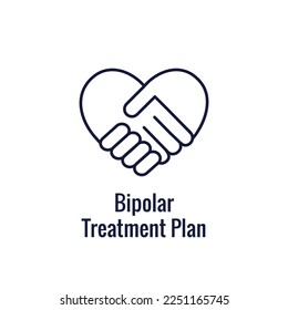 Trastorno bipolar o depresión Juego de iconos de BP que muestra los símbolos de salud mental