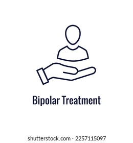 Bipolare Störung oder Depression BP-Symbol-Set mit Symbolen für psychische Gesundheit