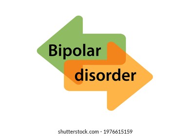 Bipolar Disorder Mental Disorder Flat Designtwofaced Stock Vector ...