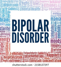 Bipolar Disorder Word Cloud Conceptual Design Stock Vector (Royalty ...