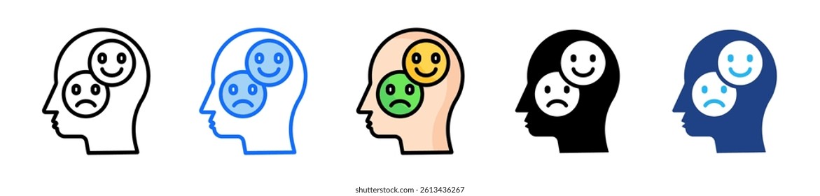 Bipolar Icon Set Multiple Style Collection