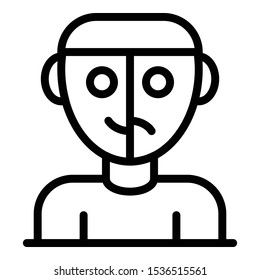 Bipolar kid icon. Outline bipolar kid vector icon for web design isolated on white background