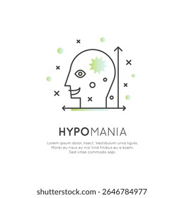Bipolar Mood Swings Neurodivergent Mania Depression Mental Health Energy Crash Minimalist Vector Clipart Emotions Balance Highs Lows Line Art Brain Chemistry Mood Disorder Executive Dysfunction