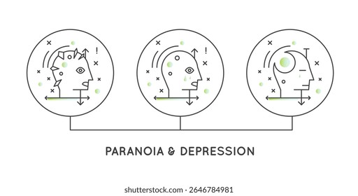 Bipolar Mood Swings Neurodivergent Mania Depression Mental Health Energy Crash Minimalist Vector Clipart Emotions Balance Highs Lows Line Art Brain Chemistry Mood Disorder Executive Dysfunction