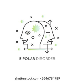 Mudanças De Humor Bipolar Depressão Neurodivergente Mania Saúde Mental Queda De Energia Vetor Minimalista Emoções Clipart Equilíbrio Altos Linha Baixa Arte Cérebro Química Distúrbio De Humor Disfunção Executiva