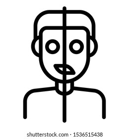 Bipolar suffer icon. Outline bipolar suffer vector icon for web design isolated on white background