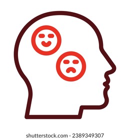 Bipolar Vector Thick Line Two Color Icons For Personal And Commercial Use.
