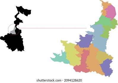 Birbhum District Map Of West Bengal, India