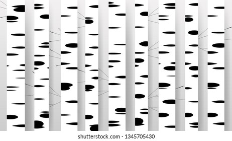 Birch Background. Flat Vector Tree. Concept Vector Illustration. Vector Background. Birch Tree Background. 