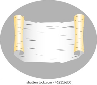birch bark label banner