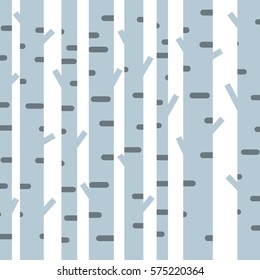 Birch flat illustration on white background. Vector illustration