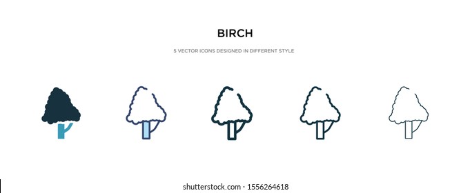 birch icon in different style vector illustration. two colored and black birch vector icons designed in filled, outline, line and stroke style can be used for web, mobile, ui