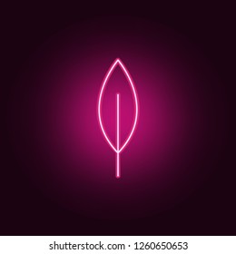 birch icon. Elements of leaves and flowers in neon style icons. Simple icon for websites, web design, mobile app, info graphics