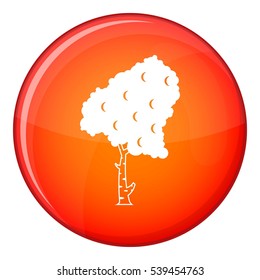 Birch icon in red circle isolated on white background vector illustration