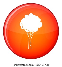 Birch icon in red circle isolated on white background vector illustration