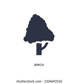 birch icon. Simple element illustration from nature concept. birch editable symbol design on white background. Can be use for web and mobile.