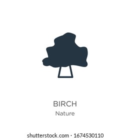 Vector de icono de birch. Icono moderno de abedul plano de la colección natural aislado en fondo blanco. La ilustración vectorial se puede utilizar para diseño gráfico web y móvil, logotipo, eps10