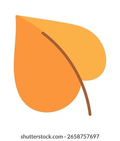 Elemento de follaje de otoño de hoja de abedul
