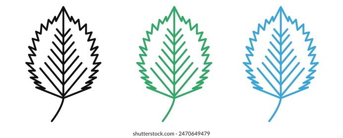 Birch Leaf Icon for Eco-friendly Designs, Botanical Art, and Nature Conservation