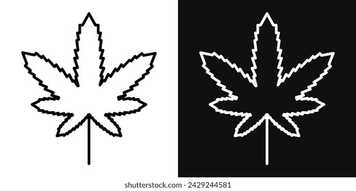 Birch Leaf Icon Set. Vector illustration