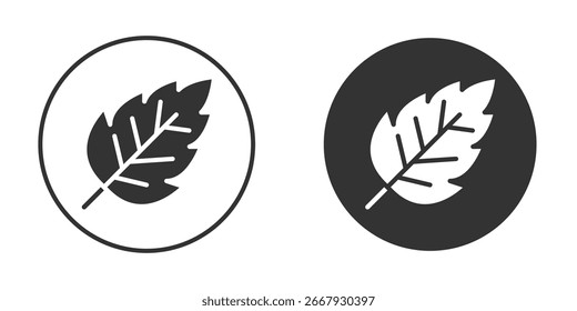 Símbolo de silueta de icono de hoja de abedul. Vector aislado ilustración
