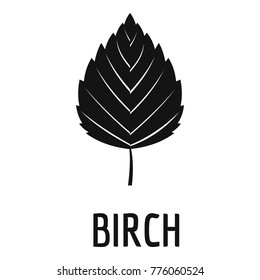 Birch leaf icon. Simple illustration of birch leaf vector icon for web