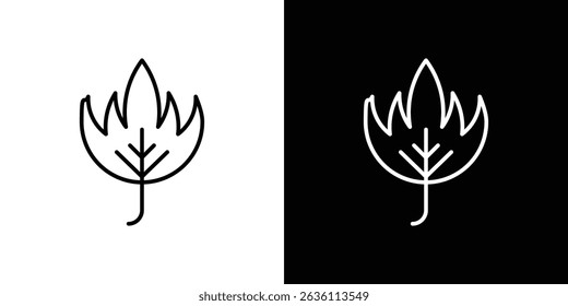 Birch leaf icon symbol concept for graphic design, Website, UI. EPS