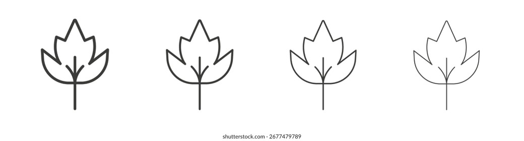 Símbolo de icono de hoja de abedul. Vector aislado ilustración.