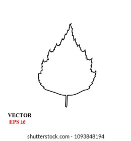 Birch Leaf. Vector Illustration