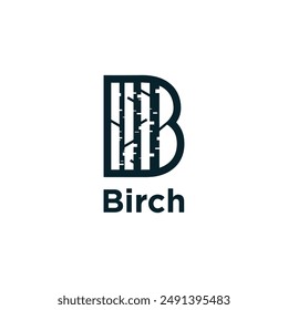 birch letter B vector logo