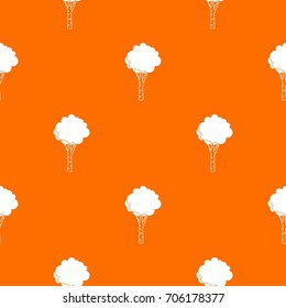 Birch pattern repeat seamless in orange color for any design. Vector geometric illustration