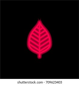 Birch red glowing neon ui ux icon. Glowing sign logo vector