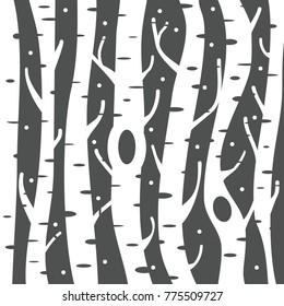 Birch tree background. Vector illustration with birch tree for nature design