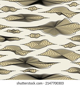 Birch Tree Bark Surreal Seamless Ornament