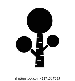 Birch tree icon design. isolated on white background. vector illustration