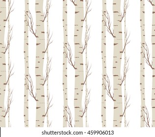 birch tree seamless pattern