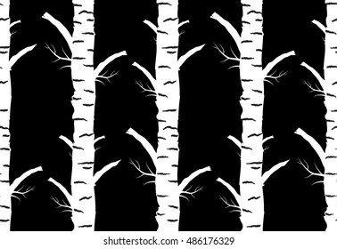 birch tree. seamless pattern.