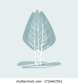 Birch Tree. Simple Vector Illustration.