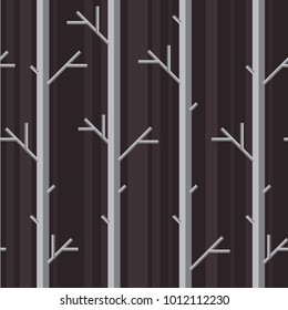 Birch trees background for you design. Seamless pattern.