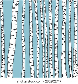 Birch trees background for you design