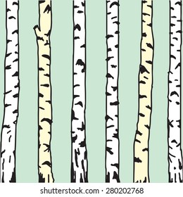 Birch trees background for you design