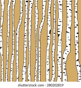 Birch trees background for you design